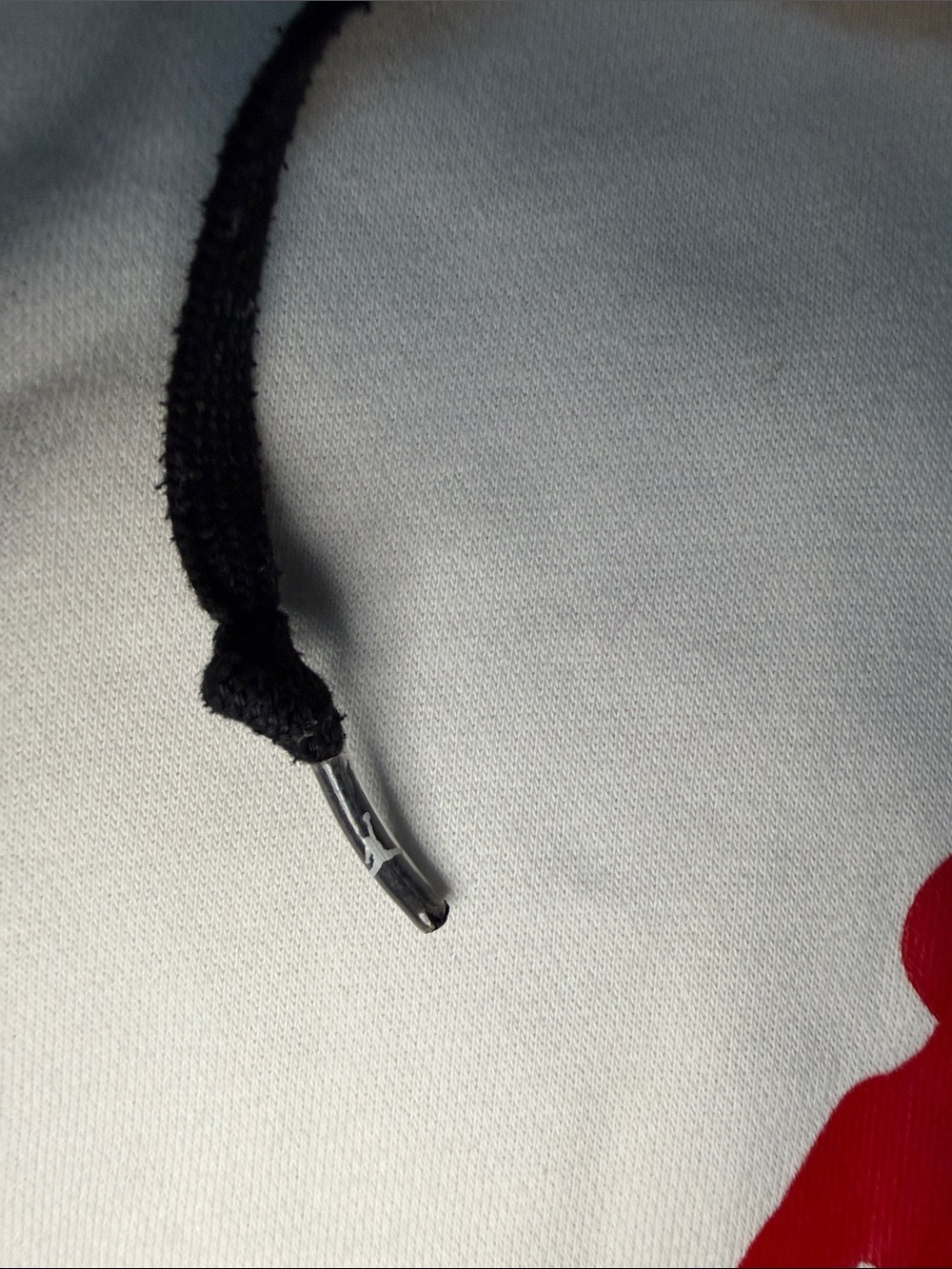 Jordan Men’s Brooklyn Fleece Pullover Hoodie in Black, White & Red Jumpman - Picture 4 of 8